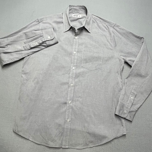 Buck‎ Mason Men Long Sleeve Shirt Oxford Twill Chambray Button Field Pocket XXL - Picture 3 of 10
